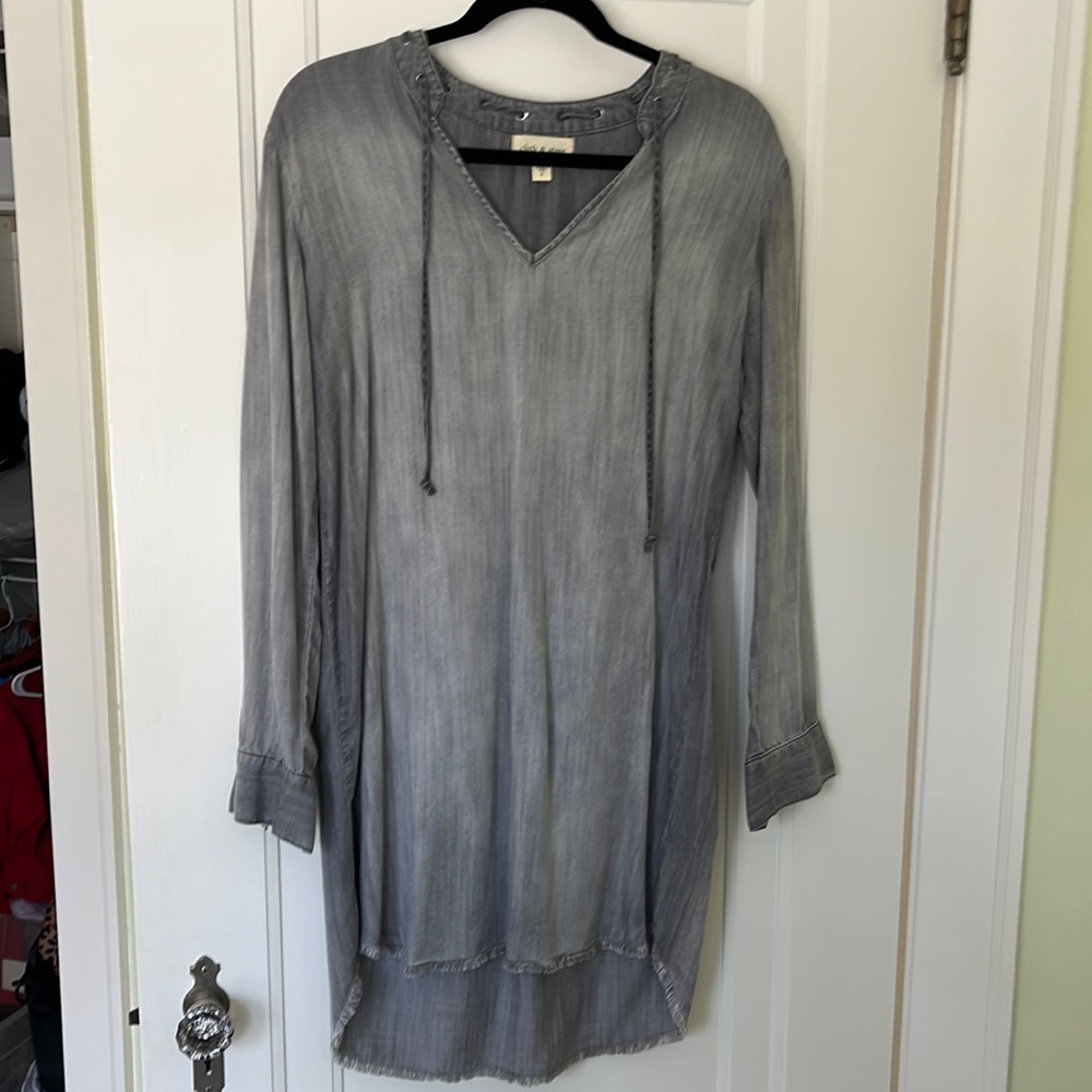 Anthropologie Cloth & Stone gray wash dress